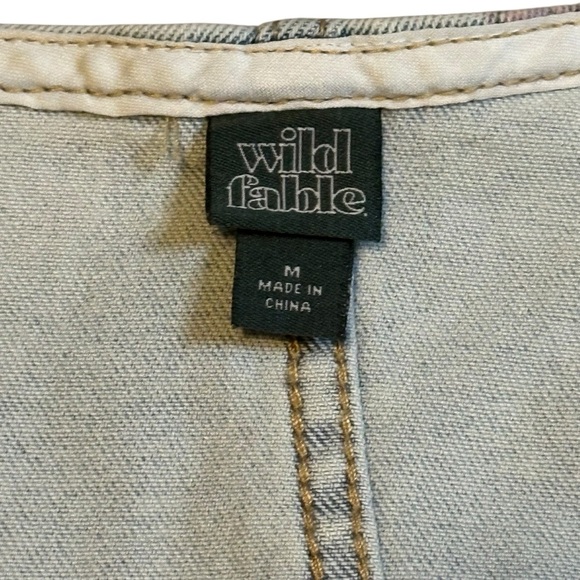 🔆 Wild Fable Denim Light-wash Floral Crop Top - Picture 5 of 9